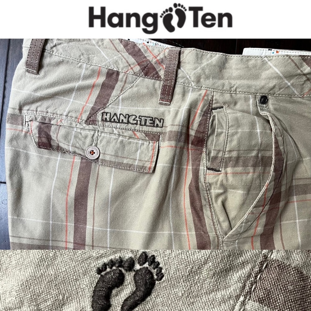 HANG TEN Mens shorts Y2K plaid 30